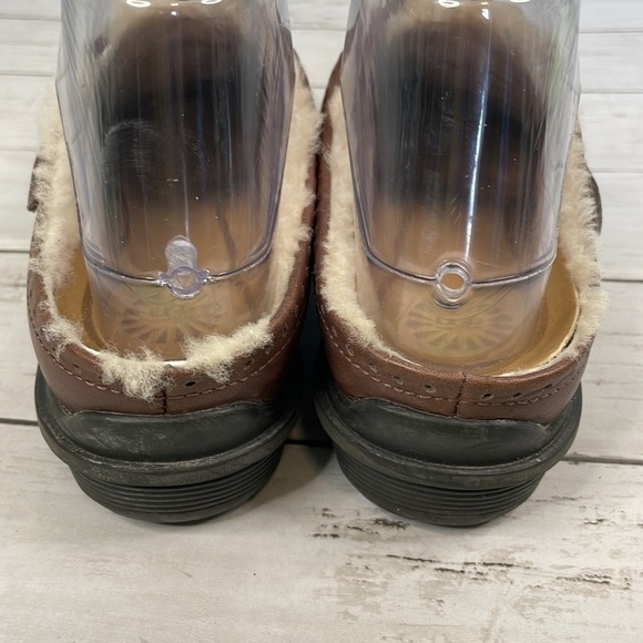 UGG Langford Brown Leather Shearling LIned Mule - Picture 4 of 14